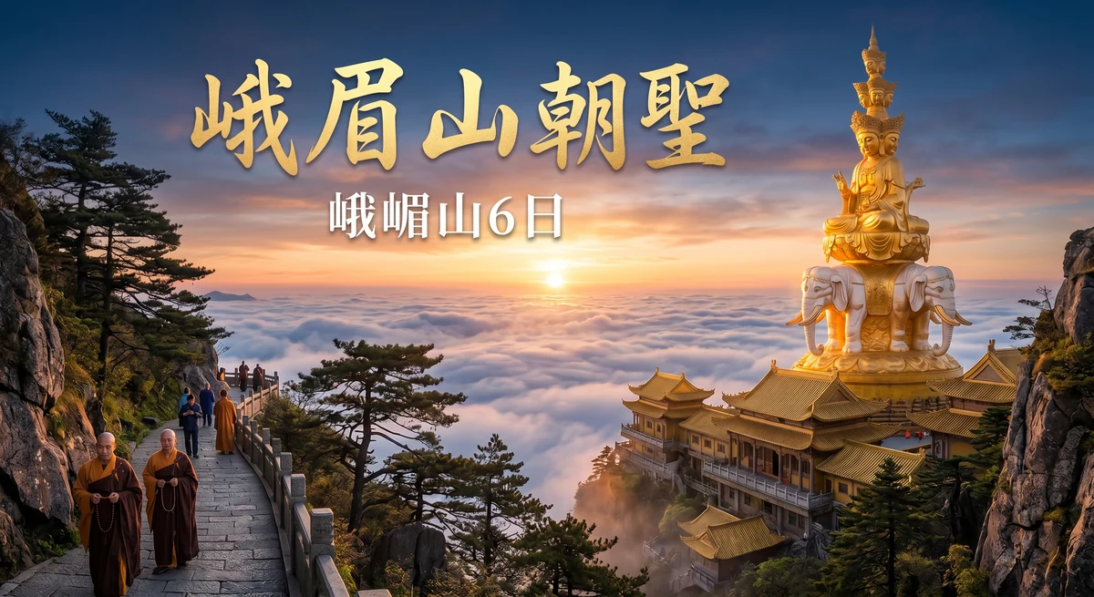 峨眉山 6 日禮朝普賢菩薩